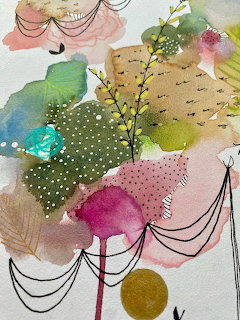 Abstract Watercolor Collage