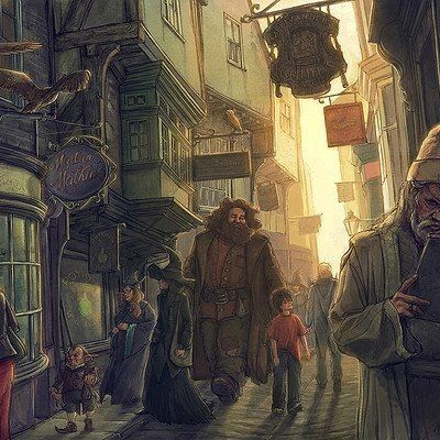 Diagon Alley Hagrid Harry