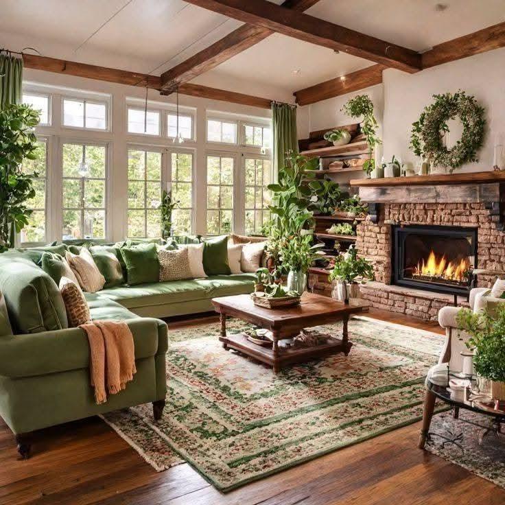 Cozy Living Room with Fireplace
