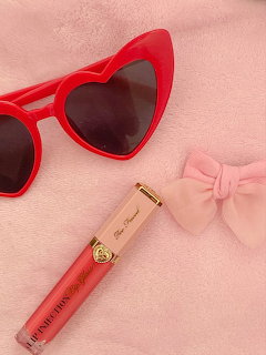 Heart Sunglasses Pink Bow Lip Gloss