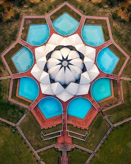 Lotus Temple Delhi Aerial View