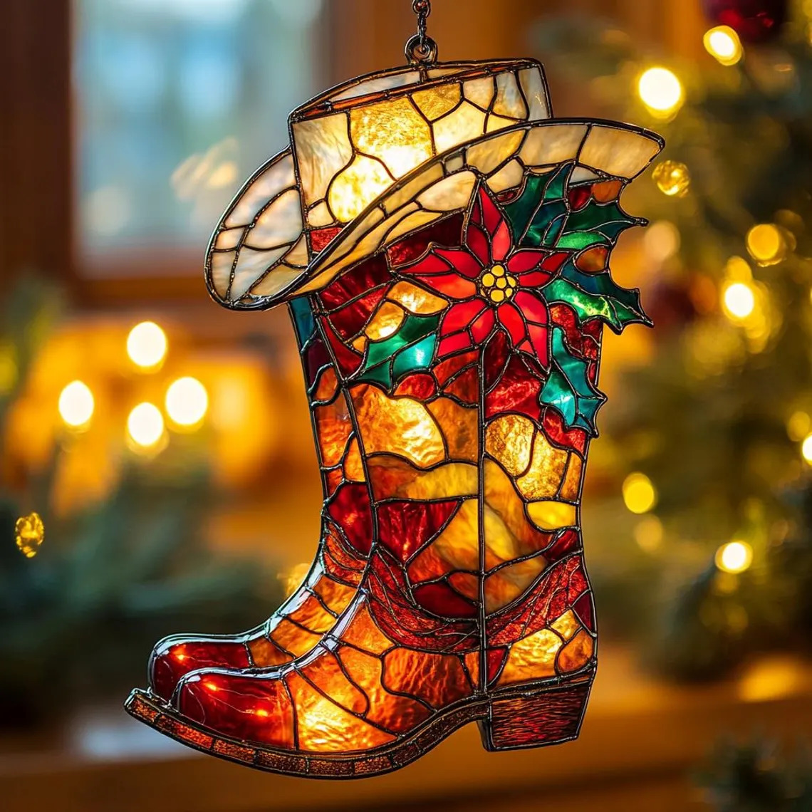 Christmas Suncatcher Boot