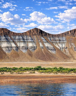 Layered Desert Mountain Range