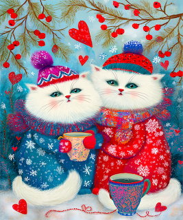 Winter Kittens with Cocoa