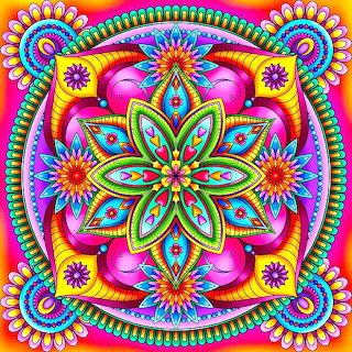 Colorful Valentine Mandala Design