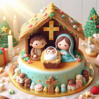 Nativity Christmas Cake