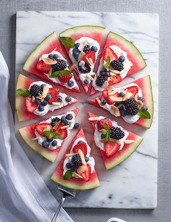 Watermelon Pizza with Berries