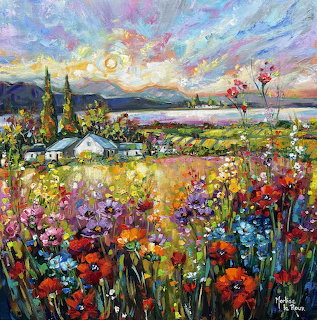 Wildflower Meadow Village Sunset