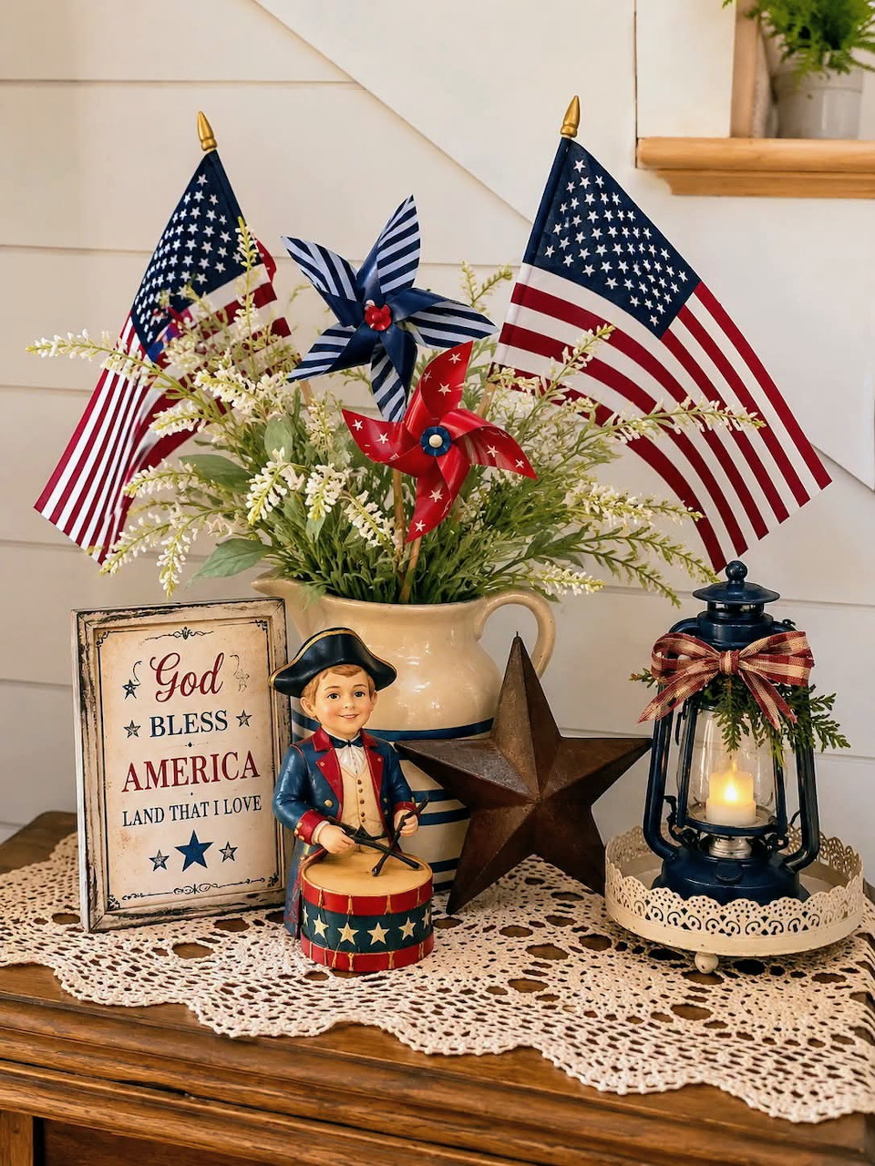 Vintage Americana Patriotic Home Decor