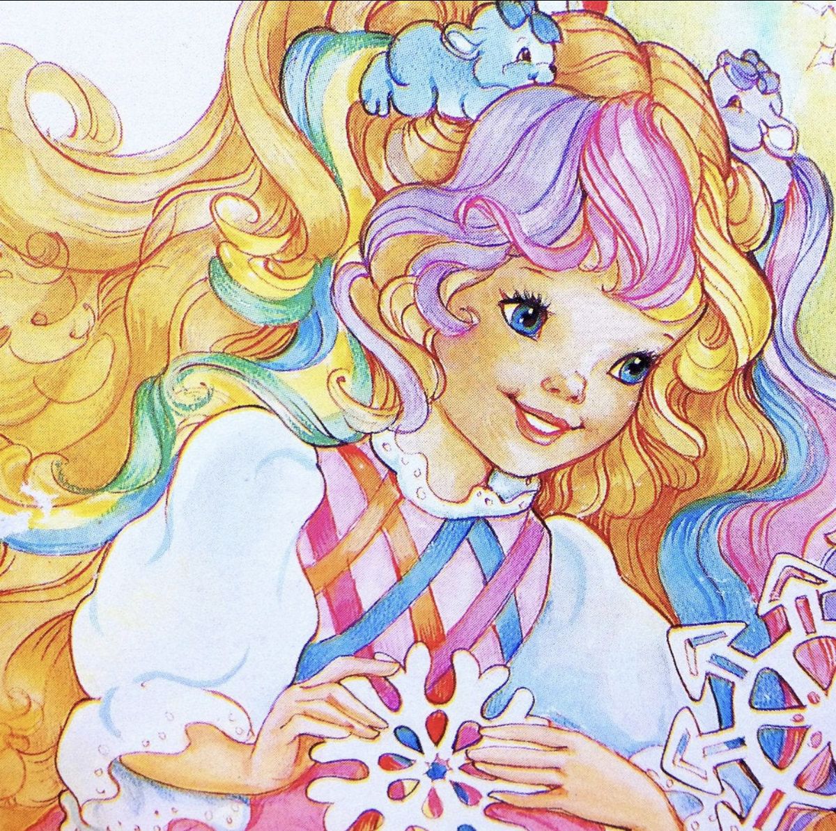 Colorful Hair Girl Illustration