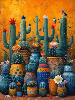 Colorful Cactus Garden