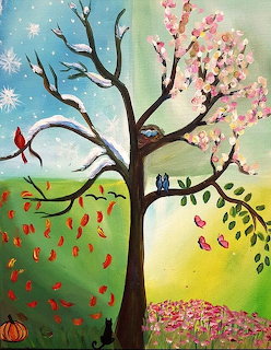 Four Seasons Tree Painting