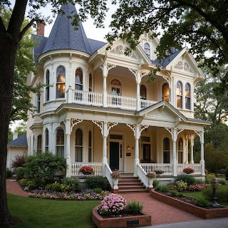 Victorian Mansion with Turret