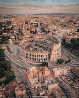 Rome Colosseum Aerial
