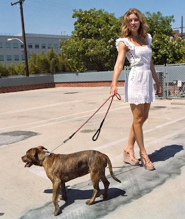 Jessica Biel with Dog