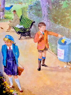 Vintage British School Children Park