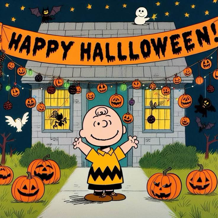 Charlie Brown Halloween Scene