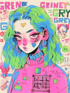 Anime Girl Green Hair