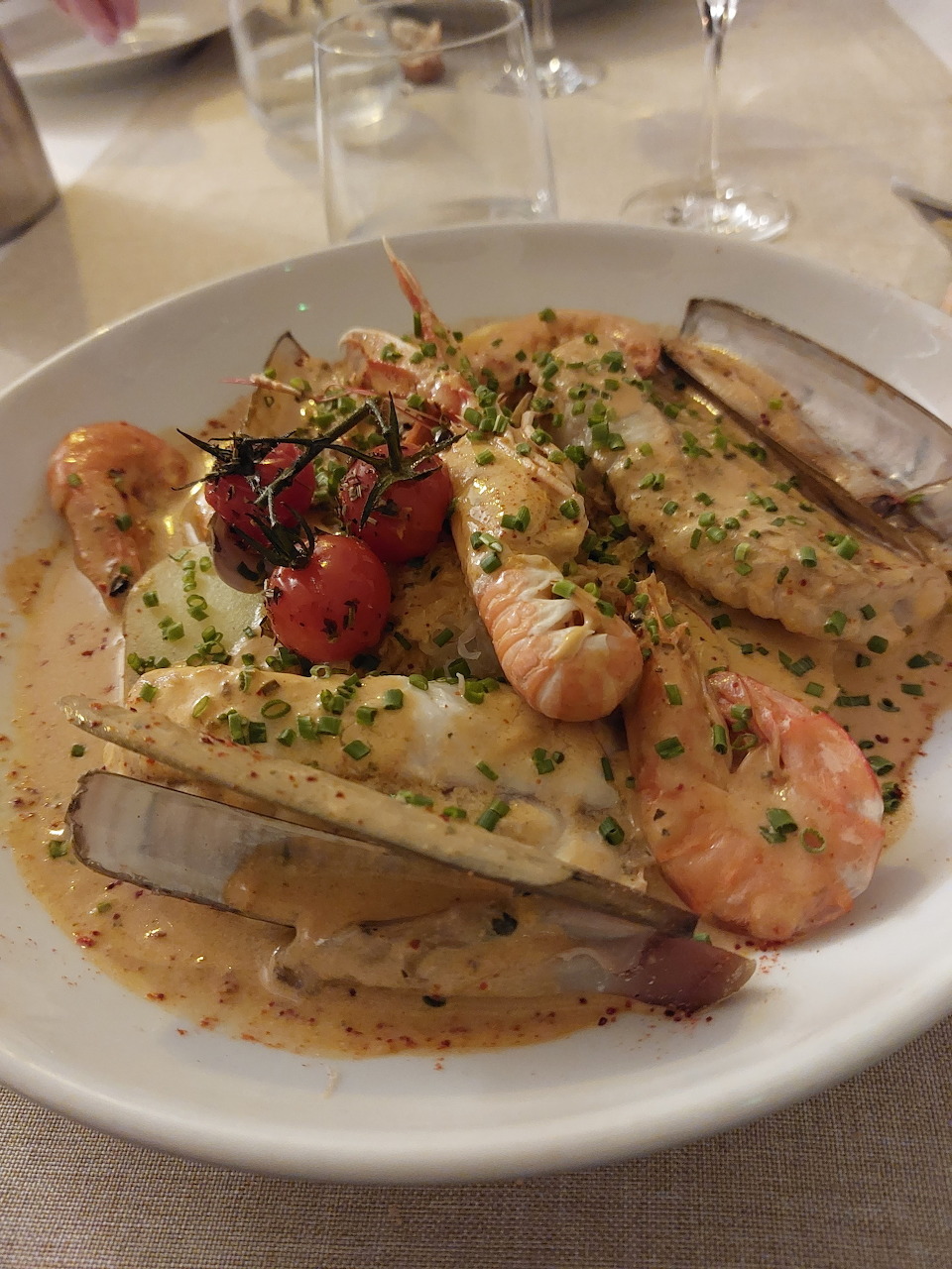 Seafood Choucroute Dish