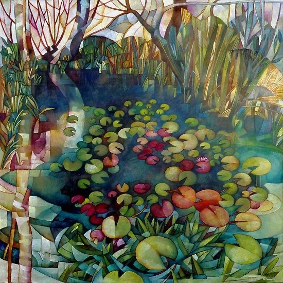 Elizabetta Trevisan Water Lilies Painting