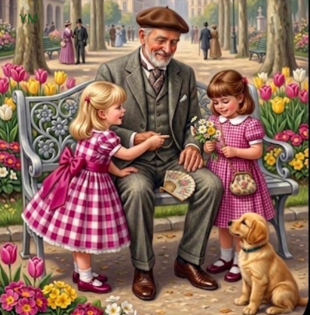 Grandfather with Girls