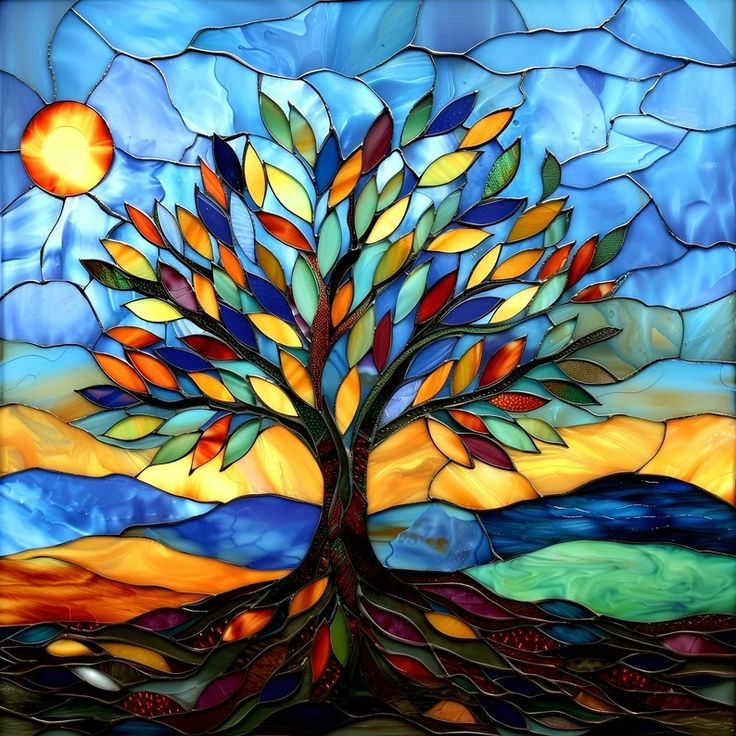 Stained Glass Tree of Life