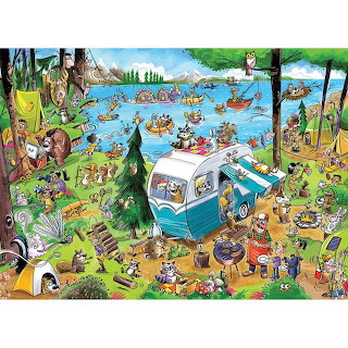 Busy Lakeside Camping