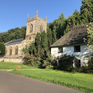 English Village Church and Cottage