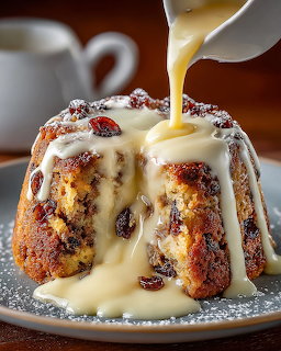 Steamed Pudding with Custard
