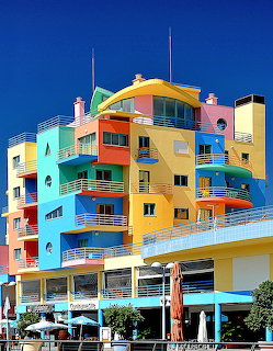 Colorful Apartment Buildings Portugal