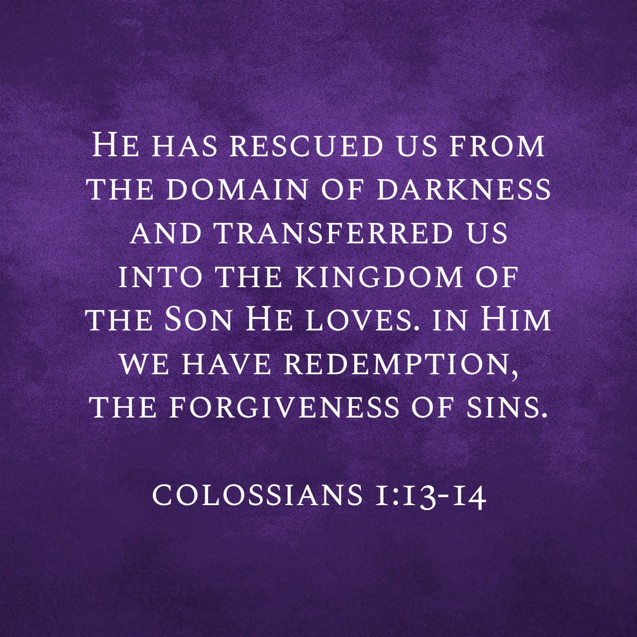 Colossians 1:13-14 Verse
