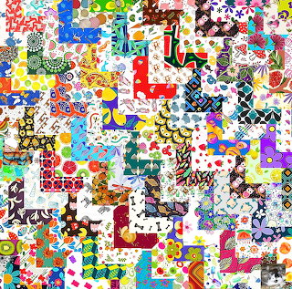 Abstract Colorful Pattern Collage