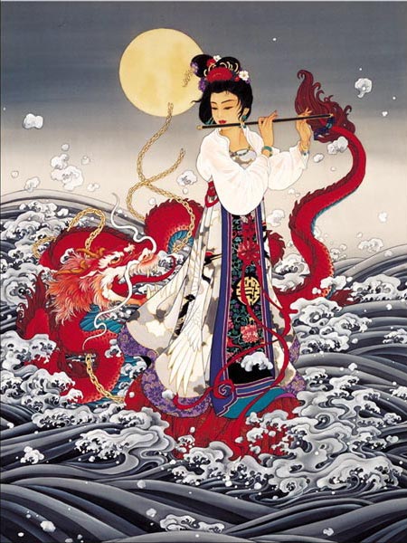 Woman with Red Dragon