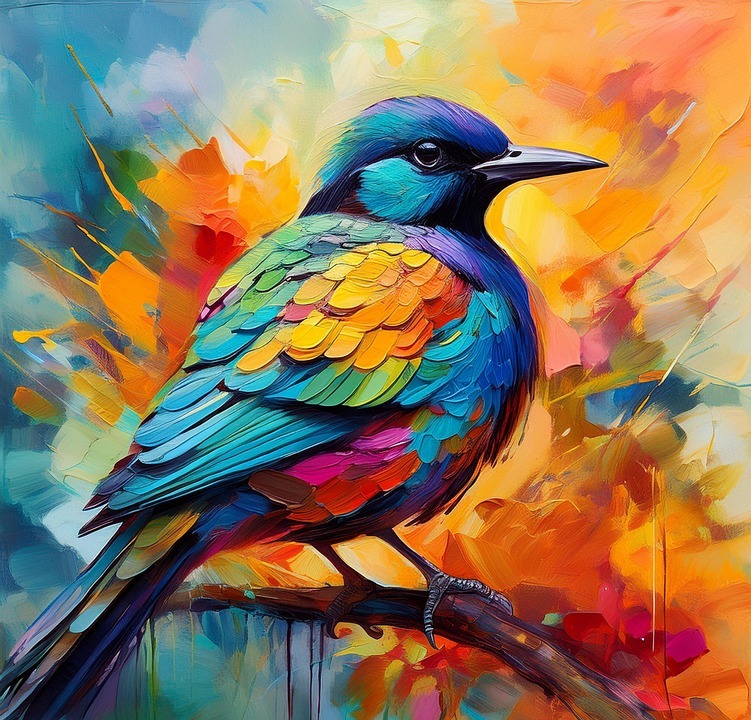 Colorful Bird Art