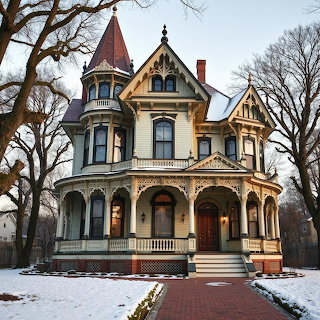 Victorian Mansion Winter