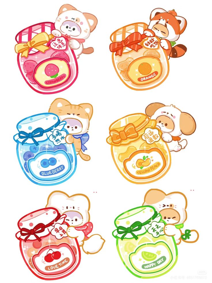 Cute Animal Jelly Jars