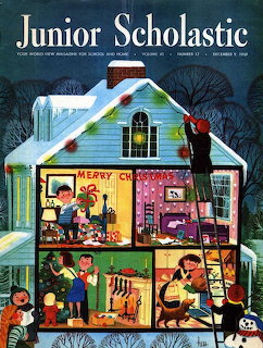 Vintage Christmas House Cutaway