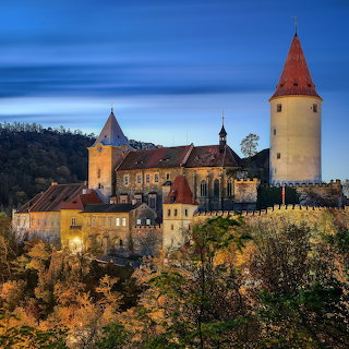 Krivoklat Castle Autumn Twilight