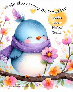 Cute Blue Bird Inspirational Quote