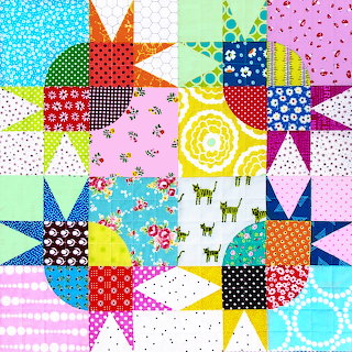 Colorful Quilt Block Star