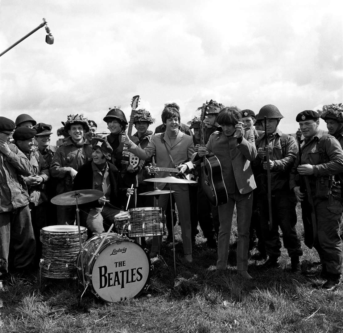 The Beatles Performing Outdoors