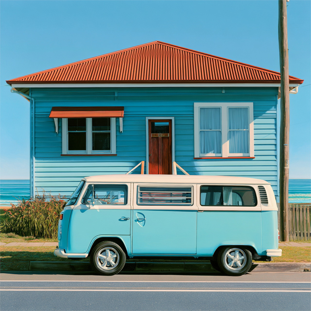 Blue VW Van