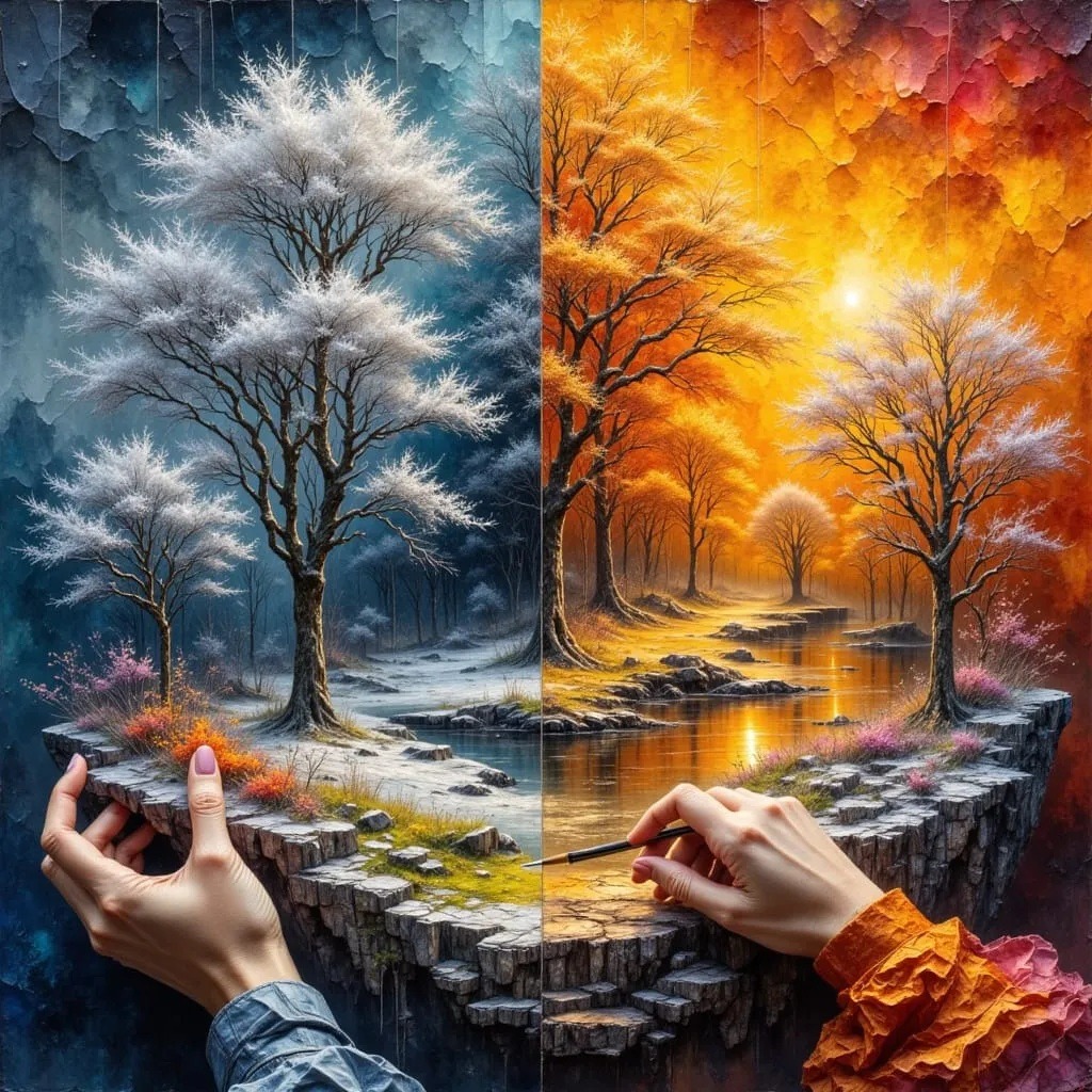 Seasonal Split Landscape