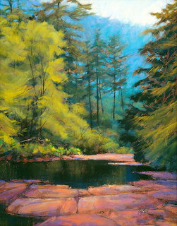 Susan Ogilvie River Rocks Pastel