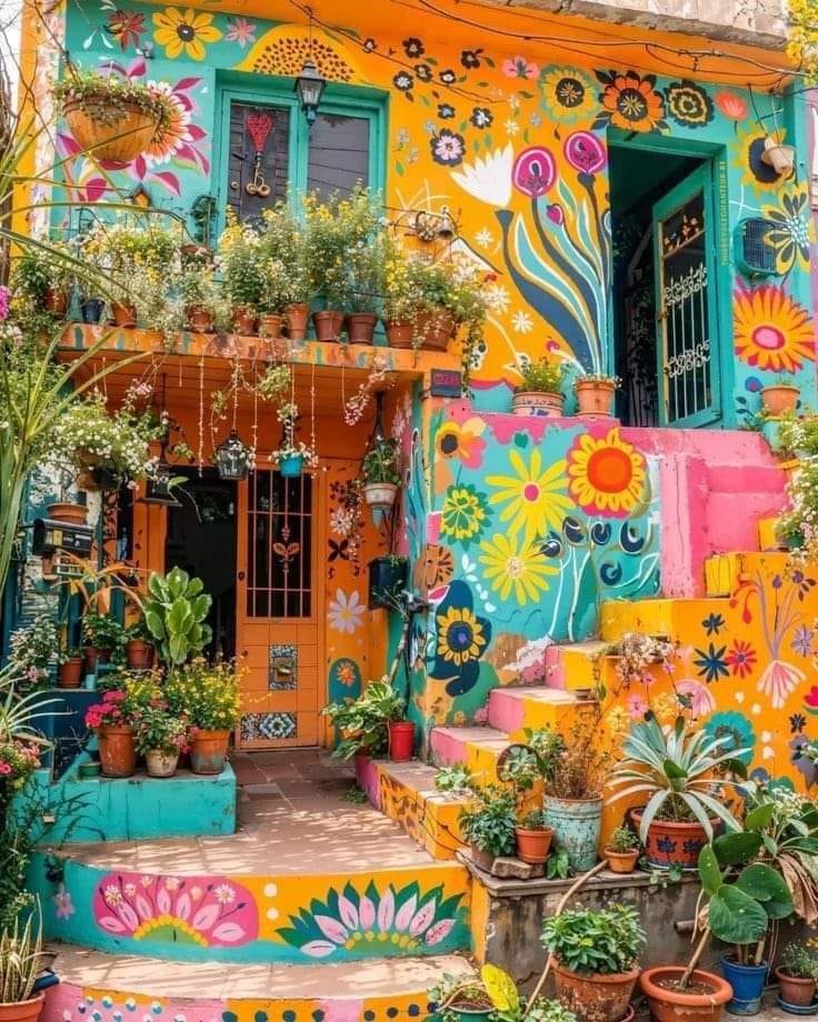 Flower Painted House Spain