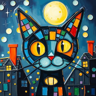 Stained Glass Cat