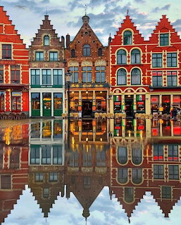 Gabled Houses Reflection