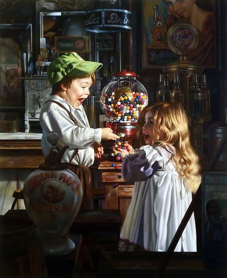 Children at Gumball Machine
