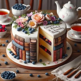 Floral Book Cake