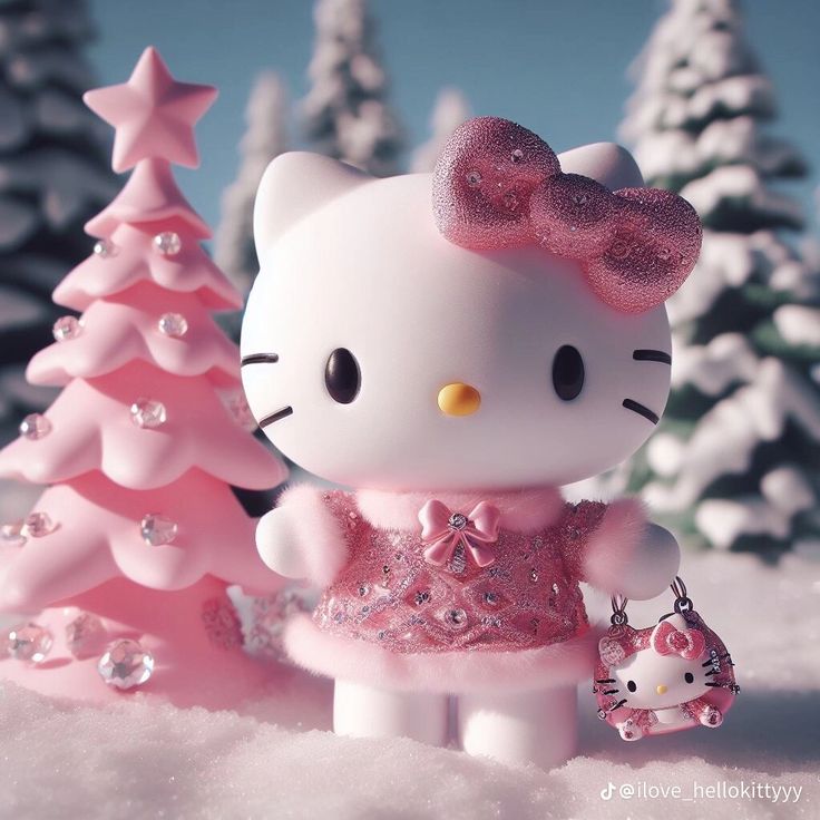 Hello Kitty Winter Scene